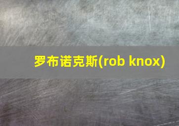 罗布诺克斯(rob knox)